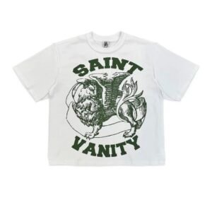 saint vanity griffen tee white ‘green’
