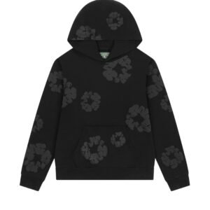 denim tears mono wreath hoodie ‘black’