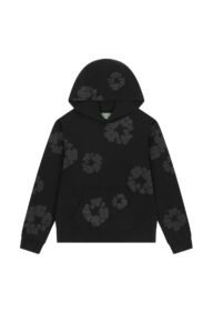 denim tears mono wreath hoodie ‘black’