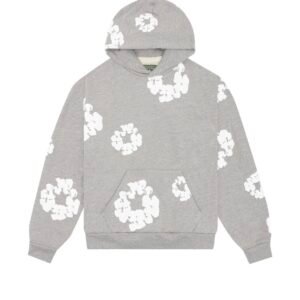 denim tears grey cotton wreath hoodie