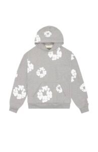 denim tears grey cotton wreath hoodie