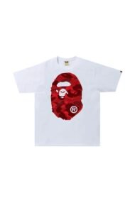 bape color camo tee white/ red
