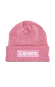 supreme x new era ‘dusty pink’ beanie
