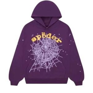 sp5der purple star v2 hoodie